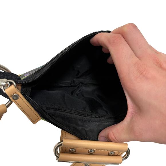 VTG Y2K 00's Guess Black Multi Color Monogram Murakami Style Baguette Bag Purse - Picture 6 of 6